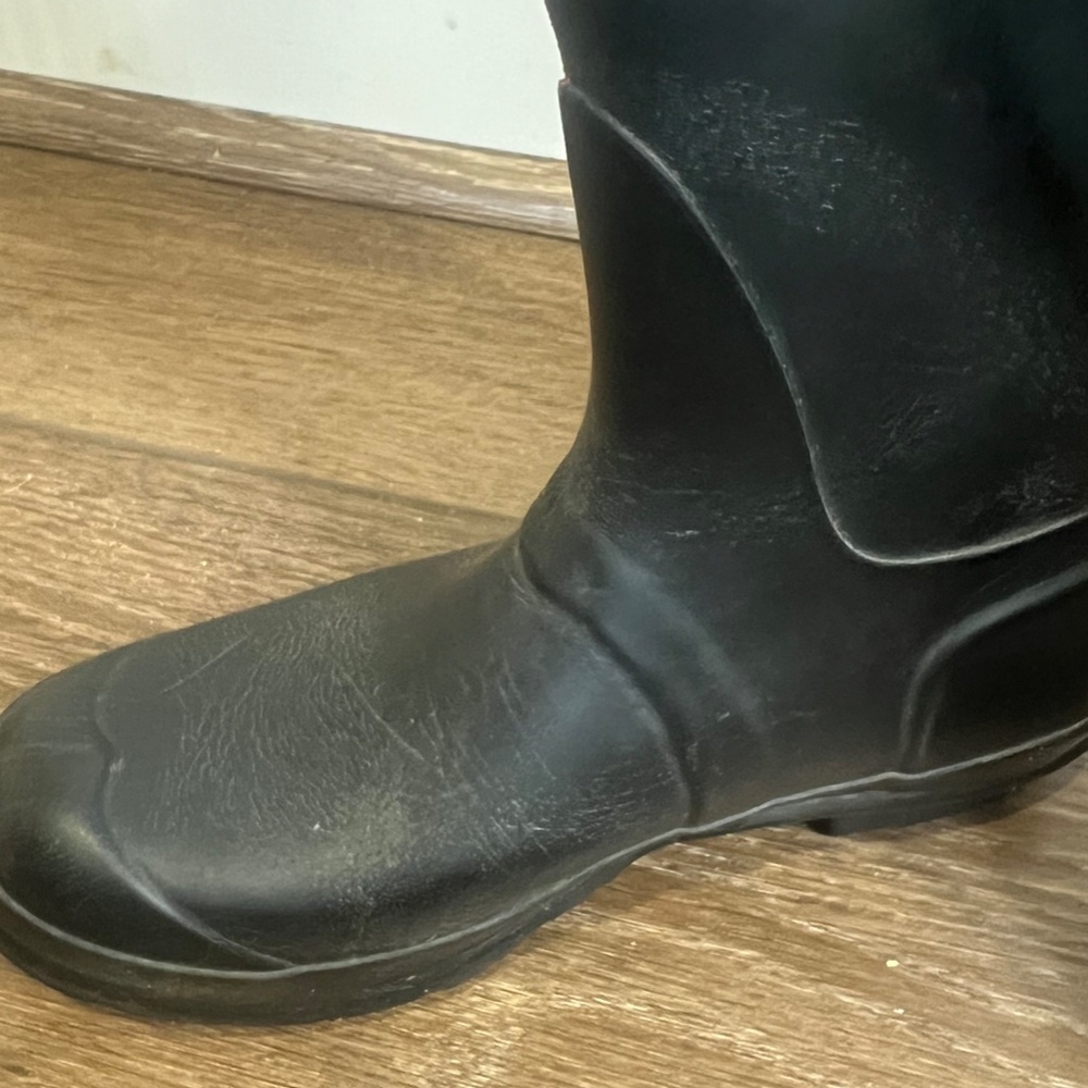 HUNTER Women’s Original Back Adjustable Tall Rain Boot Matte Black Size 6 - Picture 10 of 11